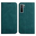 For Huawei P40 Lite 5G Strong Magnetic Leather Case(Green) - 1