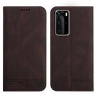 For Huawei P40 Pro Strong Magnetic Leather Case(Brown) - 1