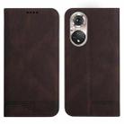 For Huawei P50 Strong Magnetic Leather Case(Brown) - 1