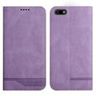 For Huawei Y5 2018 Strong Magnetic Leather Case(Purple) - 1