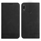 For Huawei Y6 2019 Strong Magnetic Leather Case(Black) - 1