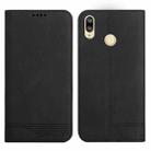 For Huawei Y7 2019 Strong Magnetic Leather Case(Black) - 1
