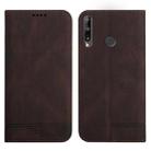 For Huawei Y7p 2020 Strong Magnetic Leather Case(Brown) - 1