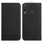 For Huawei Y7p 2020 Strong Magnetic Leather Case(Black) - 1