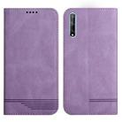 For Huawei Y8p 2020 Strong Magnetic Leather Case(Purple) - 1