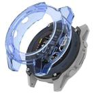 For Garmin Descent G1 Half Coverage Hollowed TPU Watch Case(Transparent Blue) - 1