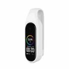 For For Xiaomi Mi Band 7 / 6 / 5 / 4 Steel Sheet Clip Silicone Watch Case(White) - 1