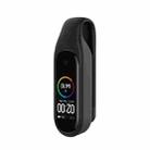 For Xiaomi Mi Band 7 / 6 / 5 / 4 Steel Sheet Clip Silicone Watch Case(Black) - 1