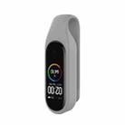 For For Xiaomi Mi Band 7 / 6 / 5 / 4 Steel Sheet Clip Silicone Watch Case(Grey) - 1