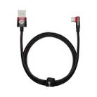 Baseus MVP Series 2 100W USB to USB-C / Type-C Mobile Game Elbow Fast Charge Data Cable, Length:1m(Black Red) - 1
