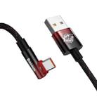 Baseus MVP Series 2 100W USB to USB-C / Type-C Mobile Game Elbow Fast Charge Data Cable, Length:1m(Black Red) - 3