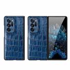 For OPPO Find N Crocodile Texture Genuine Leather Phone Case(Blue) - 1