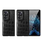 For OPPO Find N Crocodile Texture Genuine Leather Phone Case(Black) - 1