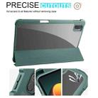 For Xiaomi Pad 5 Acrylic 3-folding Smart Leather Tablet Case(Dark Green) - 5