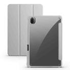 For Xiaomi Pad 5 Acrylic 3-folding Smart Leather Tablet Case(Grey) - 1