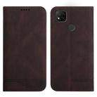 For Xiaomi Redmi 9C Strong Magnetic Leather Case(Brown) - 1