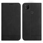 For Xiaomi Redmi 9C Strong Magnetic Leather Case(Black) - 1