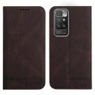 For Xiaomi Redmi 10 Strong Magnetic Leather Case(Brown) - 1