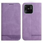 For Xiaomi Redmi 10C Strong Magnetic Leather Case(Purple) - 1