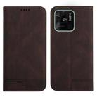 For Xiaomi Redmi 10C Strong Magnetic Leather Case(Brown) - 1