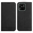 For Xiaomi Redmi 10C Strong Magnetic Leather Case(Black) - 1