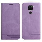 For Xiaomi Redmi Note 9 Strong Magnetic Leather Case(Purple) - 1