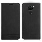 For Xiaomi Redmi Note 9 Strong Magnetic Leather Case(Black) - 1