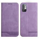 For Xiaomi Redmi Note 10 5G Strong Magnetic Leather Case(Purple) - 1