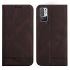 For Xiaomi Redmi Note 10 5G Strong Magnetic Leather Case(Brown) - 1