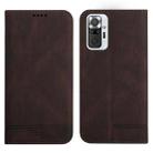 For Xiaomi Redmi Note 10 Pro Strong Magnetic Leather Case(Brown) - 1