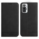 For Xiaomi Redmi Note 10 Pro Strong Magnetic Leather Case(Black) - 1