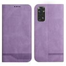 For Xiaomi Redmi Note 11 4G Strong Magnetic Leather Case(Purple) - 1