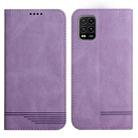 For Xiaomi Mi 10 Lite Strong Magnetic Leather Case(Purple) - 1