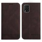 For Xiaomi Mi 10 Lite Strong Magnetic Leather Case(Brown) - 1