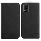 For Xiaomi Mi 10 Lite Strong Magnetic Leather Case(Black) - 1