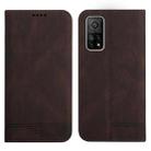 For Xiaomi Mi 10T Strong Magnetic Leather Case(Brown) - 1