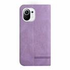For Xiaomi Mi 11 Strong Magnetic Leather Case(Purple) - 3