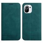 For Xiaomi Mi 11 Lite Strong Magnetic Leather Case(Green) - 1