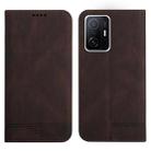 For Xiaomi 11T / 11T Pro Strong Magnetic Leather Case(Brown) - 1