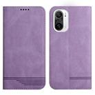 For Xiaomi Poco F3 Strong Magnetic Leather Case(Purple) - 1