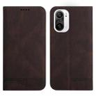 For Xiaomi Poco F3 Strong Magnetic Leather Case(Brown) - 1