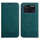 For Xiaomi Poco M4 Pro Strong Magnetic Leather Case(Green) - 1