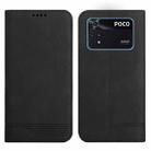 For Xiaomi Poco M4 Pro Strong Magnetic Leather Case(Black) - 1