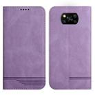 For Xiaomi Poco X3 Strong Magnetic Leather Case(Purple) - 1