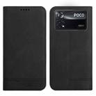 For Xiaomi Poco X4 Pro Strong Magnetic Leather Case(Black) - 1