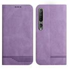 For Xiaomi Mi 10 / 10 Pro Strong Magnetic Leather Case(Purple) - 1