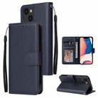 For iPhone 14 Multifunctional Horizontal Flip Leather Case with Three Card Slot (Navy) - 1