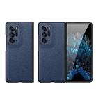 For OPPO Find N Litchi Texture Genuine Leather Phone Case(Blue) - 1