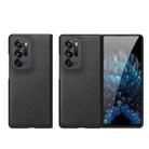 For OPPO Find N Litchi Texture Genuine Leather Phone Case(Black) - 1