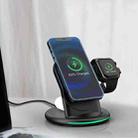 W02 3 in 1 Magnetic Wireless Charger(Black) - 1